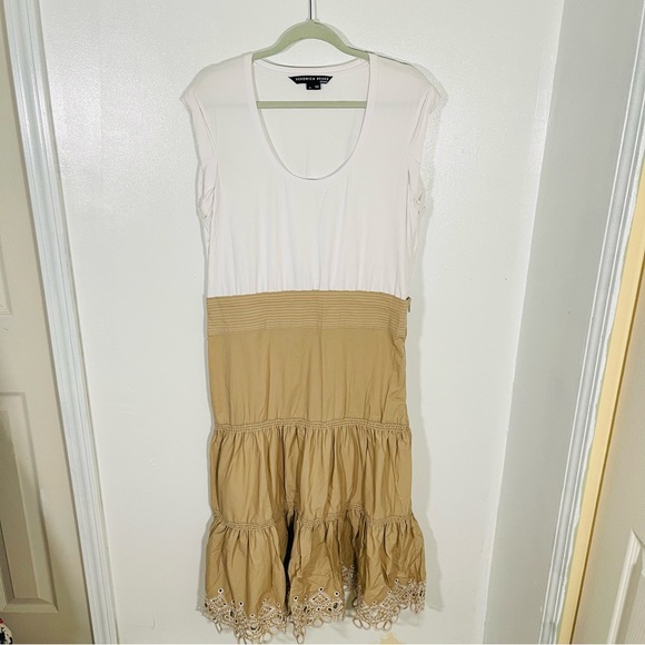 Veronica Beard Jeans Amaia Embroidered Eyelet Midi Dress Cottagecore Bohemian - Picture 2 of 7